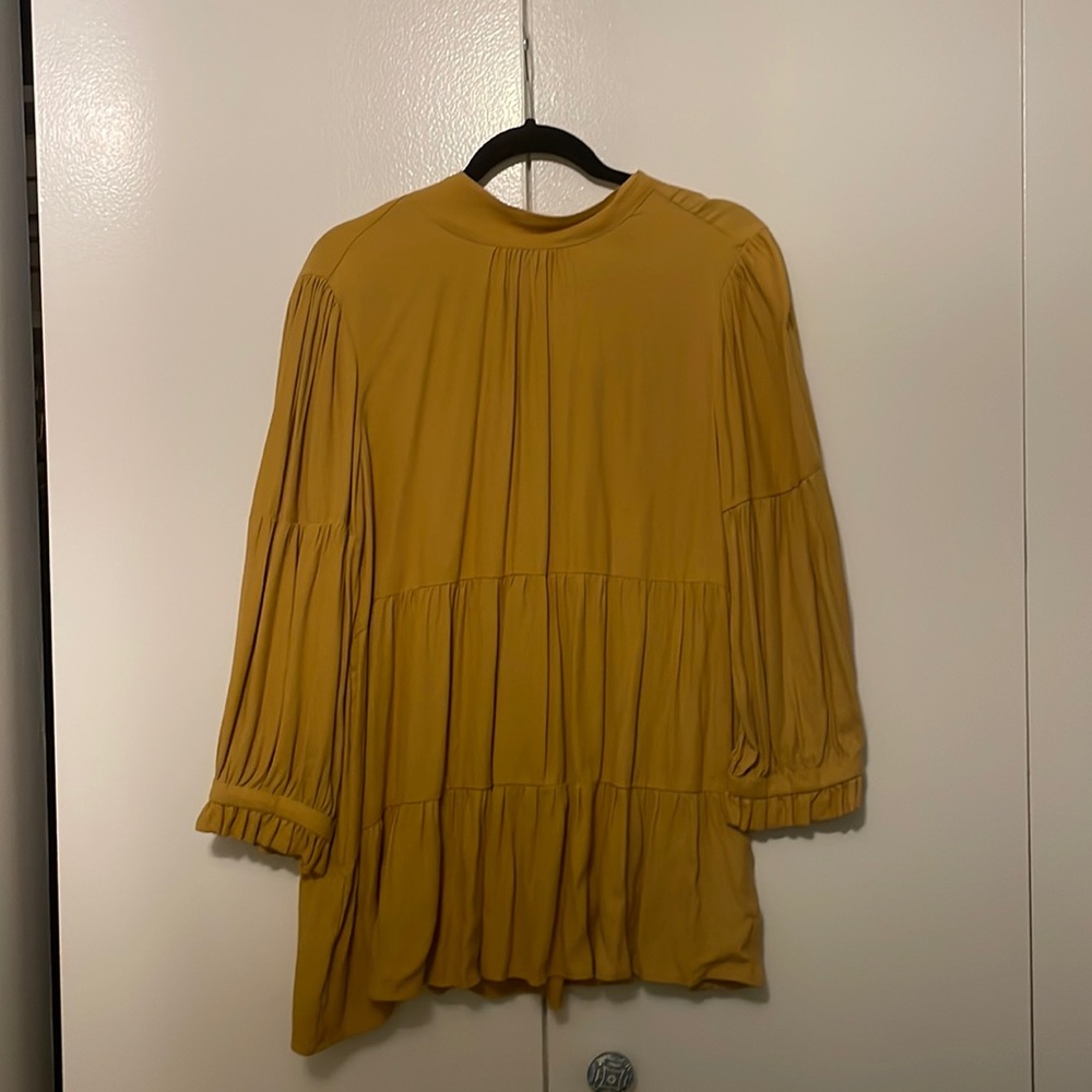 Anthropologie Maeve Mustard Blouse